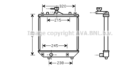 Radiateur de moteur AVA QUALITY COOLING SZA2064