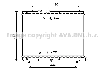 Radiateur refroidissement moteur AVA QUALITY COOLING SZA2122