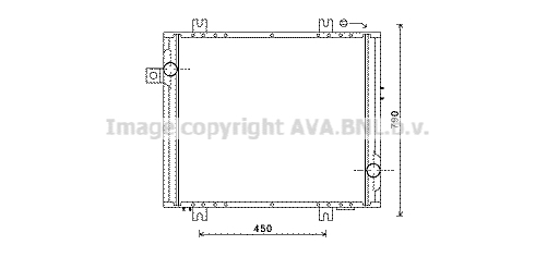 Radiateur de moteur AVA QUALITY COOLING TA2004