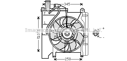 Ventilateur de refroidissement du moteur AVA QUALITY COOLING TO7553