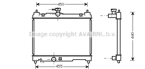 Radiateur de moteur AVA QUALITY COOLING TOA2251