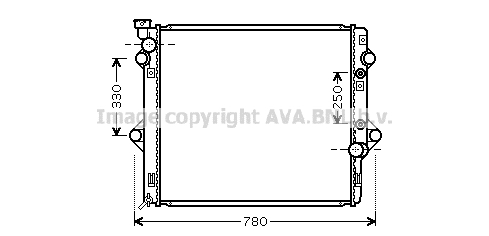 Radiateur de moteur AVA QUALITY COOLING TOA2478