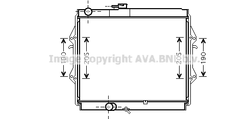 Radiateur de moteur AVA QUALITY COOLING TOA2492