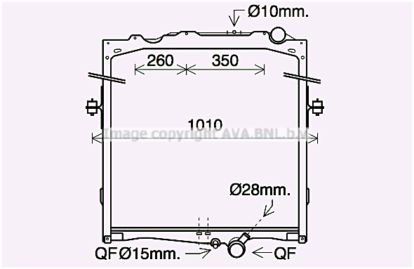 Radiateur de moteur AVA QUALITY COOLING VL2084