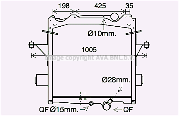 Radiateur de moteur AVA QUALITY COOLING VL2085