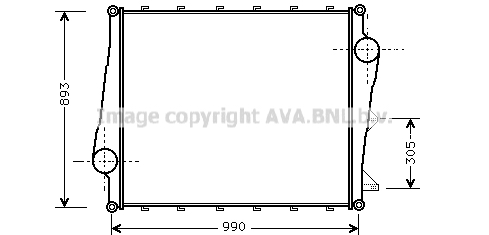 Radiateur d'air (Intercooler) AVA QUALITY COOLING VL4022