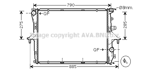 Radiateur refroidissement moteur AVA QUALITY COOLING VN2214