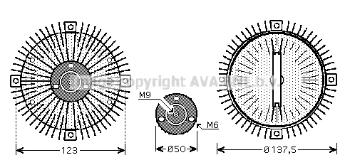 Embrayage pour ventilateur de radiateur AVA QUALITY COOLING VNC273