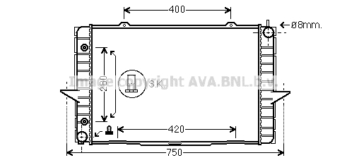 Radiateur refroidissement moteur AVA QUALITY COOLING VO2118