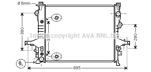 Radiateur refroidissement moteur AVA QUALITY COOLING VO2133