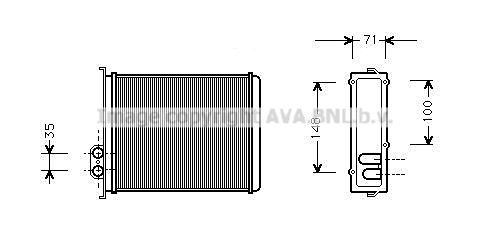 Radiateur de chauffage AVA QUALITY COOLING VOA6085