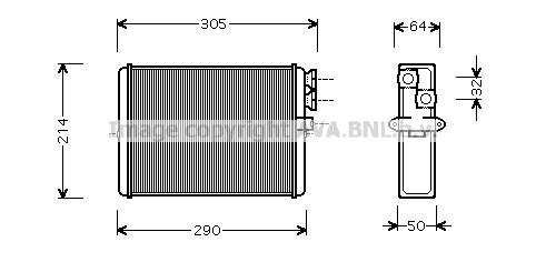 Radiateur de chauffage AVA QUALITY COOLING VOA6110