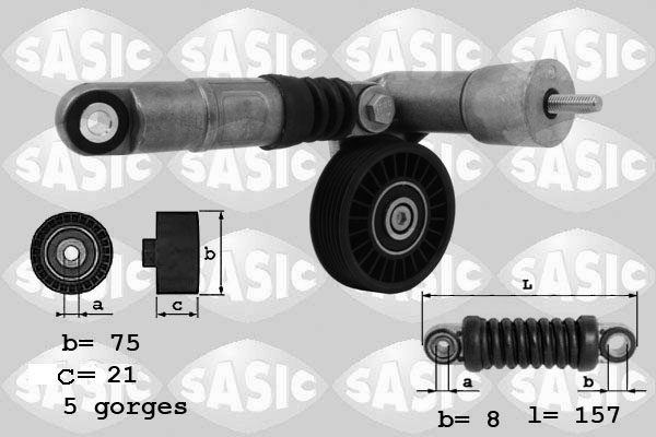 Galet-tendeur de courroie d'accessoires SASIC 1626047