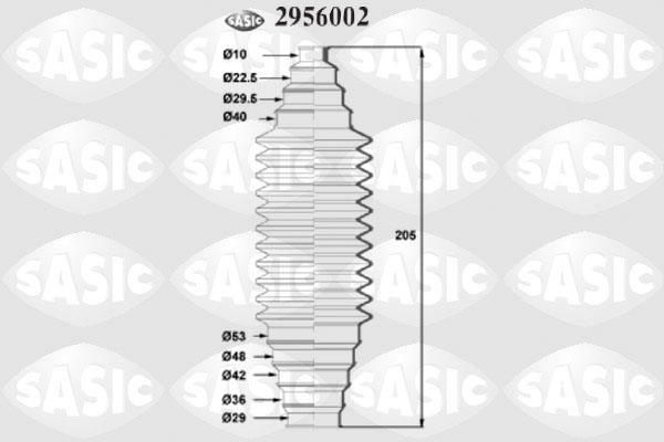 Soufflet de direction SASIC 2956002