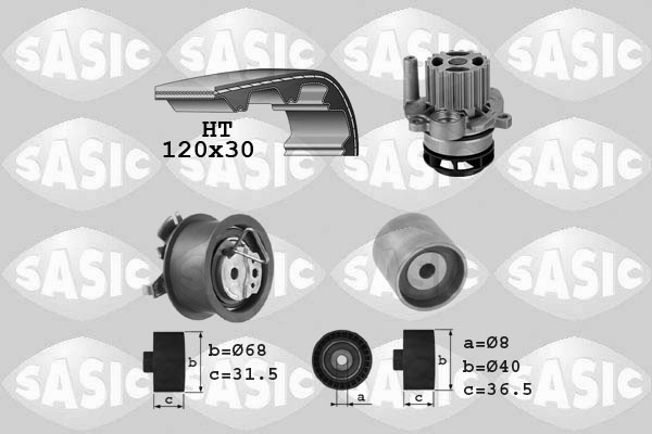 Kit de distribution + pompe à eau SASIC 3906083