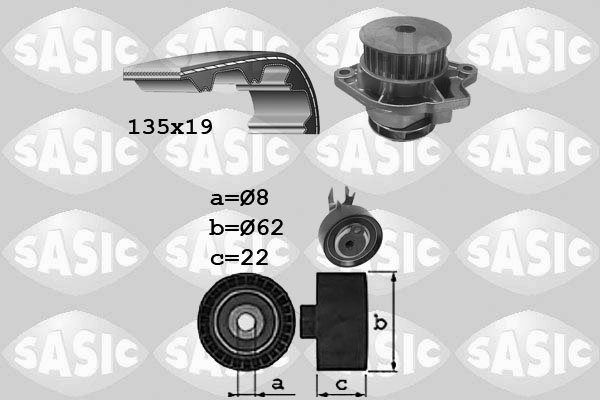 Kit de distribution + pompe à eau SASIC 3906088