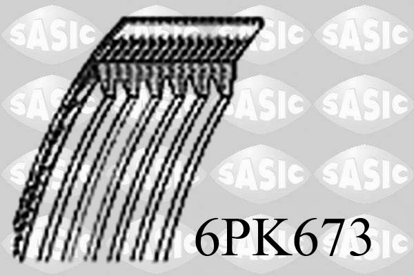 Courroie d'accessoires SASIC 6PK673