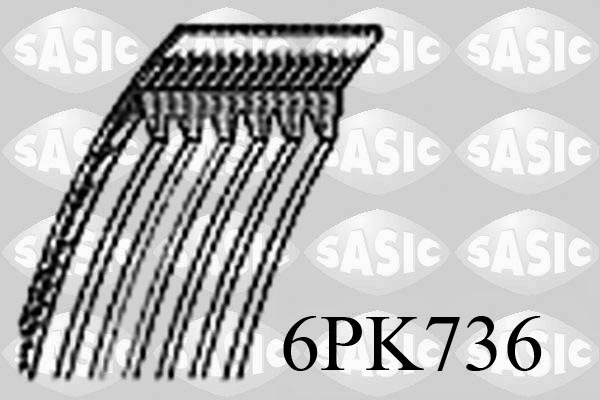 Courroie d'accessoires SASIC 6PK736