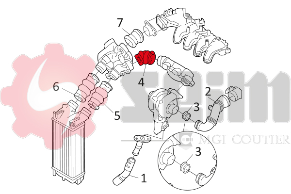 Gaine de suralimentation SEIM 981120