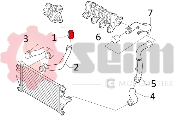 Gaine de suralimentation SEIM 981143