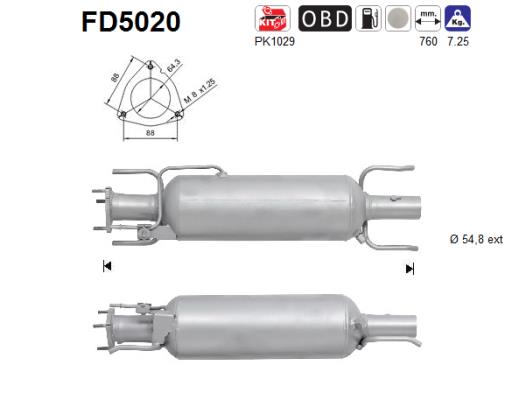Filtre à particules (FAP) AS FD5020