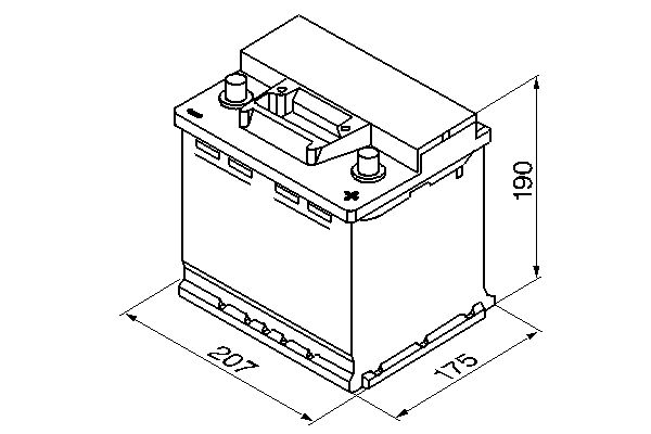 BOSCH - Batterie voiture 12V 45AH 400A (n°S3002)