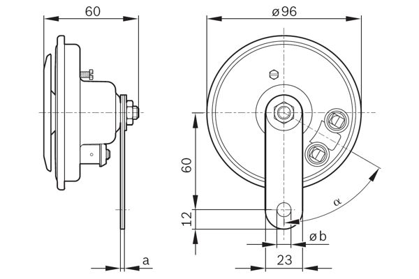 Klaxon (avertisseurs sonores) BOSCH 0 986 320 113