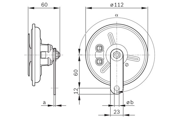 Klaxon (avertisseurs sonores) BOSCH 0 986 320 302