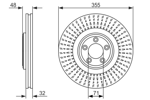 Disque de frein BOSCH 0 986 479 754 (Vendu à l'unité)