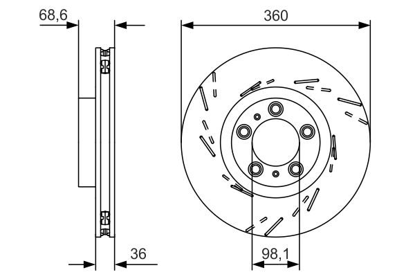 Disque de frein BOSCH 0 986 479 D22 (Vendu à l'unité)