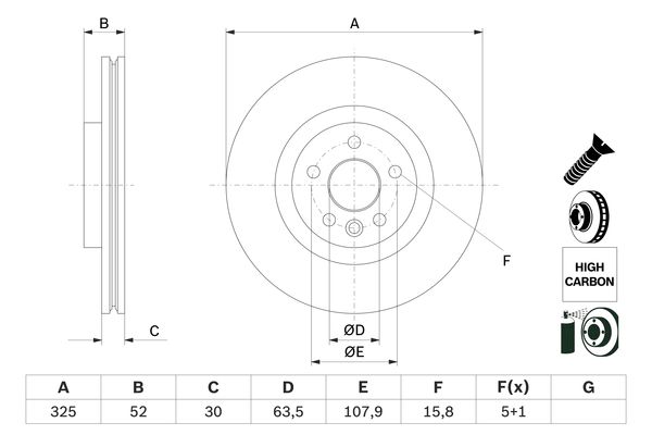 Disque de frein BOSCH 0 986 479 D79 (Vendu à l'unité)