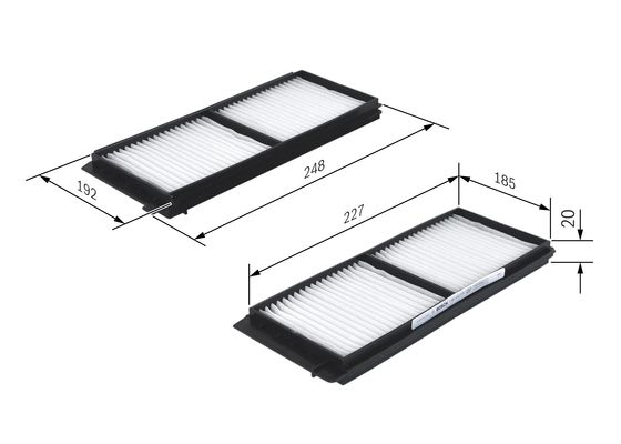 Filtre d'habitacle BOSCH 1 987 432 275