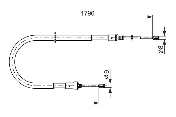 Câble de frein à main BOSCH 1 987 477 235