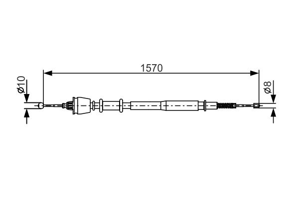 Câble de frein à main BOSCH 1 987 477 885