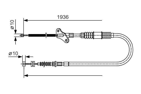 Câble de frein à main BOSCH 1 987 482 111