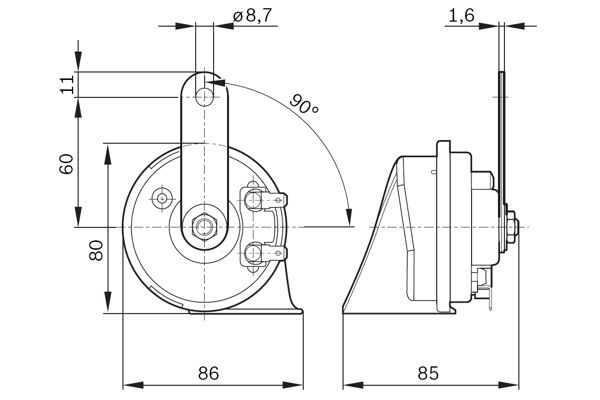 Klaxon (avertisseurs sonores) BOSCH 9 320 335 007