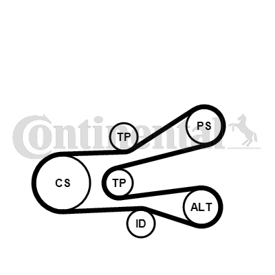 Kit de courroies d'accessoires CONTITECH 6PK1440K1