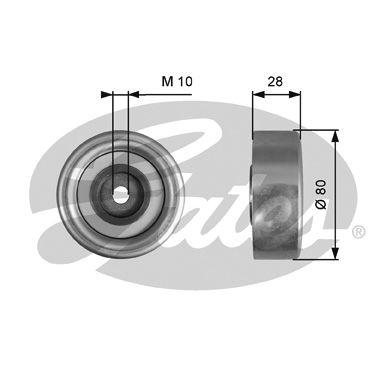 Galet enrouleur de courroie d'accessoires GATES T36778 (Vendu à l'unité)