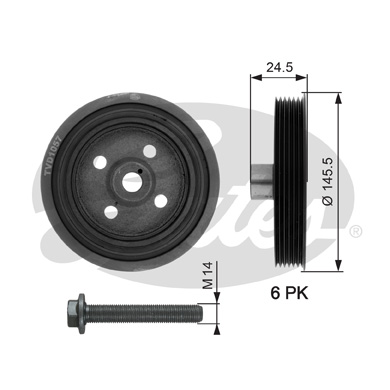 Poulie Damper GATES TVD1057A