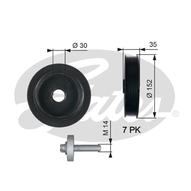 Poulie Damper GATES TVD1127A