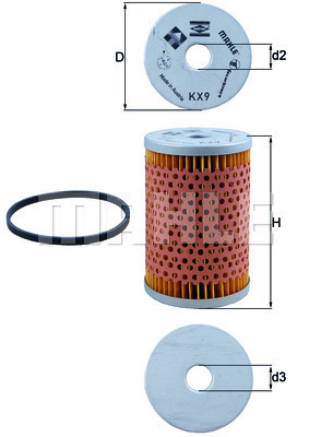 Filtre à carburant KNECHT KX 9D