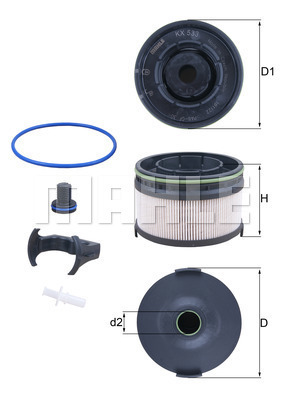 Filtre à carburant KNECHT KX 533KIT