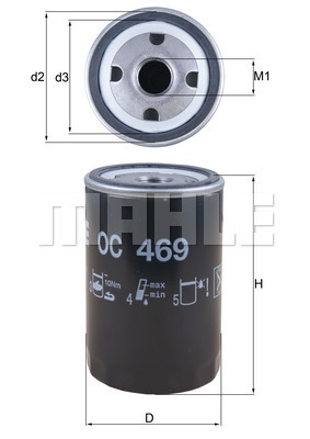 Filtre à huile KNECHT OC 469