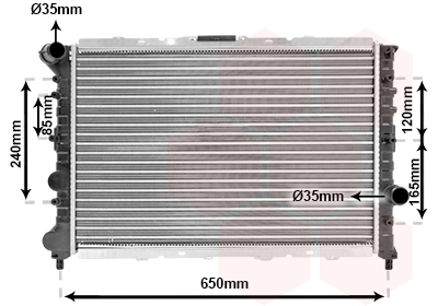 Radiateur refroidissement moteur VAN WEZEL 01002057