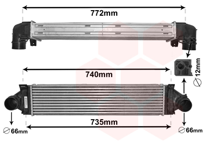 Intercooler (échangeur) VAN WEZEL 02004219