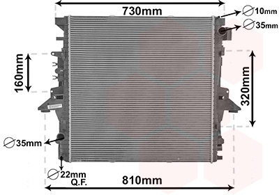 Radiateur refroidissement moteur VAN WEZEL 02012702