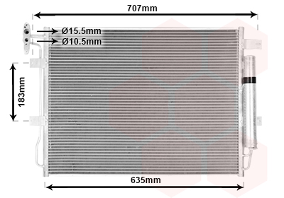 Condenseur de climatisation VAN WEZEL 02015703