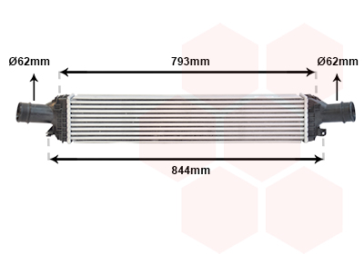 Intercooler (échangeur) VAN WEZEL 03004319