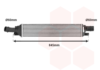 Intercooler (échangeur) VAN WEZEL 03004358