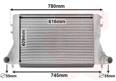 Intercooler (échangeur) VAN WEZEL 03004386